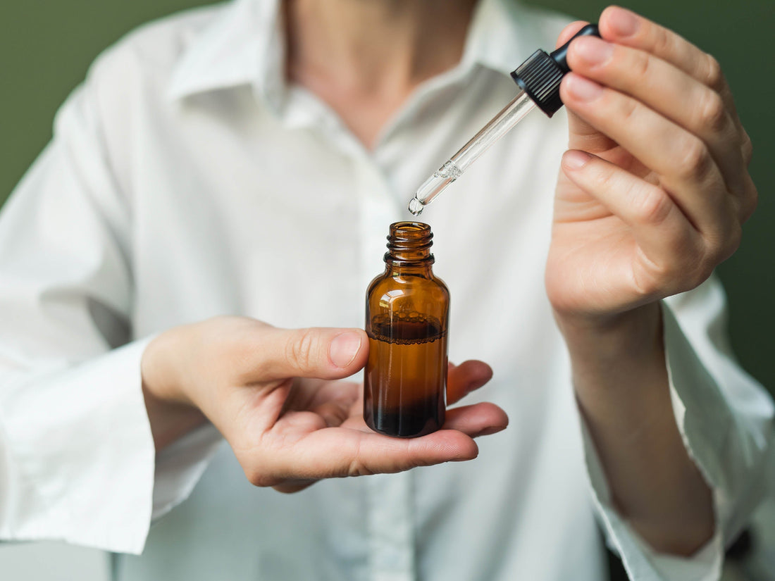 a girl taking pyurvana essential oil for allergy relief